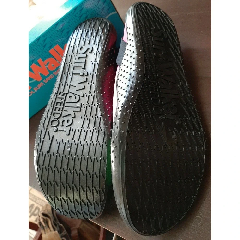 New in Box Men's Surfwalker Water Shoes‎ 1990's Green & Pink Size 10 Molson Beer